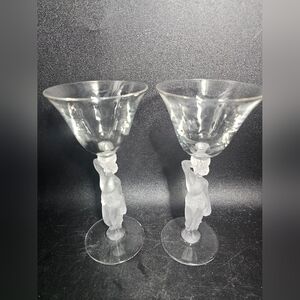 Gray Frosted Glass Martini‎ Drinkware